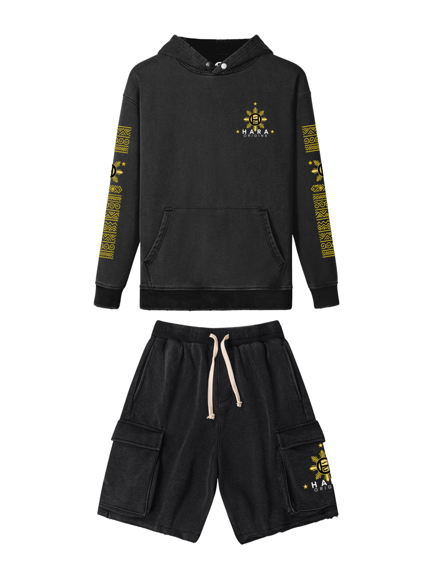 Pamana Snow Wash Set (Hoodie and Cargo Short)